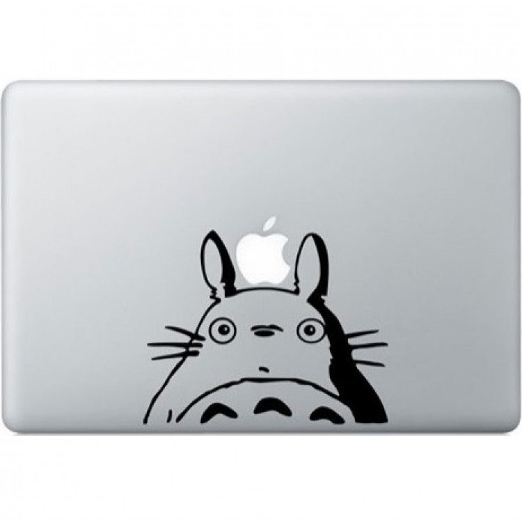 Totoro MacBook Sticker Zwarte Stickers